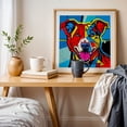 thumbnail image 4 of Pop art geometric line art dog - Digital Art Oak Framed Wall Art Print 8 x 8 inches, 4 of 8