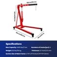 thumbnail image 2 of Engine Lift, 2 Ton Hydraulic Engine Hoist, Adjustable 4-Position Boom, Red Shop Crane for Garage Use, 2 of 8