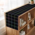 thumbnail image 6 of Table Runners 72 Inches Long Dress Scarves, Black Geometric Farmhouse Kitchen/Dining Table Runner, Coffee Tablerunners, Vintage Grid Plaid Colorful Lines 14x72 Inch, 6 of 9