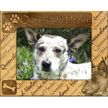 Giftworks Plus DBA0141 Queensland Heeler, Alder Wood Frame, 4 x 6 In