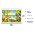 thumbnail image 2 of Time to Chill - Tropical Beach Paradise - Hawaii - Hawaiian Islands - From an Original Watercolor Painting by Robin Wethe Altman - Fine Art Rolled Canvas Print 27in x 40in, 2 of 4