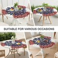 thumbnail image 7 of Boho Chic Floral Round Table Cover 44Inch, Elastic Edge Tablecloth for 38"-42" Tables, Spillproof for Dining, 7 of 7