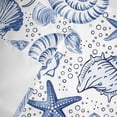 thumbnail image 3 of Starfish Conch Window Valance for Kitchen, Shell Bubbles Blue Ocean Coastal Rod Pocket Short Curtain for Small Windows, Light Filtering Decorative Valance, 60 x 18 Inch, 3 of 9