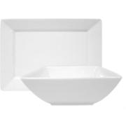 Better Homes & Gardens Porcelain Square Bowl and Platter Set, White - image 3 of 7