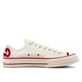 thumbnail image 3 of Zapatillas de lona Converse clásicas de los años 70, de corte bajo, resistentes y a la moda, para hombre y mujer, en blanco y rojo, 3 of 4