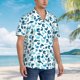 thumbnail image 3 of Balery Cute Shark Camisas hawaianas de manga corta para hombre, camisas playeras de corte holgado, camisas de vacaciones con botones,X-Large, 3 of 7