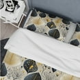 thumbnail image 4 of Designart "Contemporary Leaf Designs III" Blue Plants Bedding Covert Set - Bohemian & Eclectic Bed Set With 1 Sham, 4 of 5