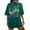Green, variant on Women's T-Shirt Oversized Longline Tee with Novelty Letter Graphic for Everyday Comfort and Casual Style XXL Green