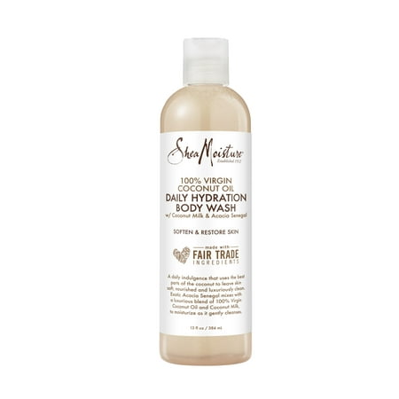 Shea Moisture 100% Virgin Coconut Oil Daily Hydration Bubble Bath & Body Wash, 13