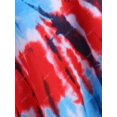 thumbnail image 4 of Panel de encaje Tie Dye Shoulder abierto más tamaño superior Rosegal  Camisetas tallas grandes, 4 of 5