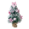 thumbnail image 6 of 19.7 Inch Artificial Christmas Tree with LED Lights, Pre-Decorated Mini Tabletop Xmas Tree with Ornaments, Bow, and Snow, Holiday Decor for Home and Business, 6 of 7