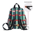 thumbnail image 5 of FORMRS Kids School Backpack with Front Zippered Pocket 12" Student Travel Daypack, Green Plaid, 5 of 6