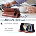 thumbnail image 3 of Nalacover for Google Pixel 7a Wallet Case, Vintage PU Leather Book Folding Folio Case with Credit Card Slots Hidden Magnetic Closure Flip Kickstand Shockproof Slim Phone Case,Brown, 3 of 8