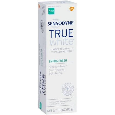 Sensodyne Sensitive Teeth Whitening, True White Extra Fresh, Sensitivity Toothpaste, 3 ounce