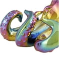 thumbnail image 5 of 11" x 7" Multi Colored Ceramic Octopus Sculpture with Rainbow Shimmer Finish, by DecMode, 5 of 10