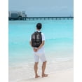 thumbnail image 3 of Solid Color Transparent See Through Mesh Stadium Approved Backpack for Travel and Commuting in Black, 3 of 8