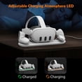 thumbnail image 2 of YUNLAZA Charging Dock for Meta Quest 3,VR Headset Controller Charging Station with LED Light for Oculus Quest 3,Charger Display Stand with 2 Rechargeable Batteries & USB-C Cable, 2 of 5