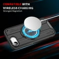 thumbnail image 5 of KOMI Magnetic Case for iPhone 16E / iPhone SE4, Rotatable Ring Holder Stand Phone Cover Heavy Duty Drop Protection Shell Orange, 5 of 5