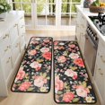 thumbnail image 4 of Kitchen Rugs Sets Of 2,Pioneer Flower Floral Print Pattern Anti Fatigue Kitchen Mat Rugs Non Slip Washable,Decorative Kitchen Floor Mats for Kitchen,Sink,Laundry,17"x47"+17"x47", 4 of 5