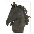 thumbnail image 4 of 22" x 25" Brown Polystone Horse Sculpture, by DecMode, 4 of 14