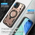 thumbnail image 5 of Elegant Choise for iPhone 17 Pro/17 Pro Max Magnetic Case 360° Rotating Metal Ring & Shockproof Armor, 5 of 15