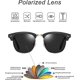 thumbnail image 3 of Gafas de sol polarizadas semi sin montura para mujer Gafas de sol polarizadas clásicas para hombre Retroblack, 3 of 5