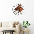thumbnail image 3 of Soliyoahee 10inch Music Theme Wall Clock Vintage Piano Wall Clock Silent Movement Battery Powered Perfect Decoration for Musicians and Music Lovers Music Room Bedroom, 3 of 6