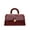 Red, variant on Genuine Cowhide Women's Handbag Detachable Shoulder Strap Crocodile Pattern Trapezoid Flap Pillow Bag