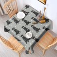 thumbnail image 2 of Black Labrador Square Tablecloth,Waterproof Square Table Cover,Wipeable Spillproof Washable Table Cover for Home Kitchen Party Decor 60"x60"(152x152cm), 2 of 6