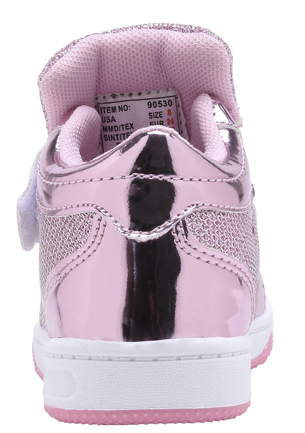 NEWMALL Toddler Glitter Shoes Girls Flashing Cute Bowknot Sneakers (10 Toddler,Pink)