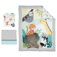thumbnail image 3 of Bedtime Originals Mighty Jungle Animals 3-Piece Baby Nursery Crib Bedding Set, 3 of 10
