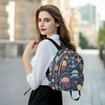 thumbnail image 6 of FORMRS Mini Backpack Purse for Women Travel Daypack Casual Shoulder Bag, Red Jellyfish, 6 of 7
