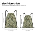 thumbnail image 2 of Saiise Tropical Plants Green Pattern Sports Drawstring Backpack - String Swim Gym Bag with Wet Proof Pocket for Women&Men-Medium, 2 of 6