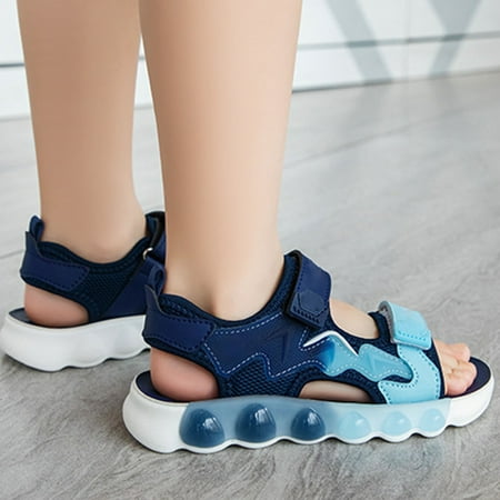 

CHAOLEI Boys Sandals Camouflage Print Kids Fashion Sport Sandals Outdoor Sandal Athletic Casual Sandals Beach Shoes -Blue 1