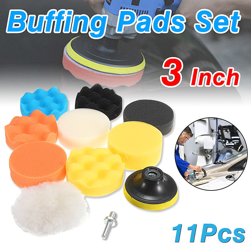 3" Buffing Sponge Polishing Pad Set Waxing Kit For Car Auto Polisher Buffer 