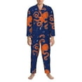 thumbnail image 4 of Kll Octopus Sleepwear Mens Flannel Pajamas,Long Cotton Pj Set, 4 of 9