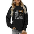 thumbnail image 2 of LIJCC Women'S Long Sleeve Letter Print Top Funny Shirts Vintage Halloween Graphic Tees for Women Novelty Gifts for Friends Best Friend Tshirts Fall Top, 2 of 5