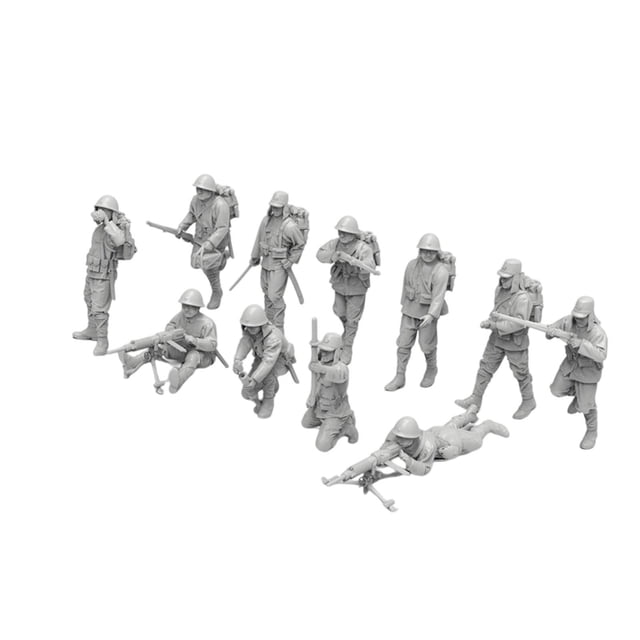 11 figuras en miniatura, figuras de personas en miniatura, decoración de paisaje sin pintar 3 cm