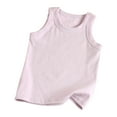 thumbnail image 3 of SGFCWSX Kids Tank Tops Girls Solid Sleeveless Crew Neck Everyday Wear Top Purple Size 3 Years, 3 of 6