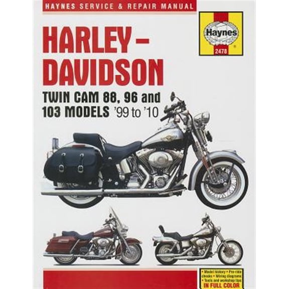 Pre-Owned Harley-Davidson Twin Cam 88 covering Softail (00-10), Dyna Glide (99-10), & Electra Glide/Road King & Road Glide (99-10) Haynes Repair Manual ^