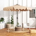 thumbnail image 4 of Costway 9 FT Patio Umbrella 2-Tier Market Table Umbrella with Sun-Protective Canopy Beige, 4 of 11