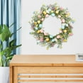 thumbnail image 5 of 14 Inches Artificial Flower Wreath with Easter egg Front Door Wall Window Party Decoration,Spring Festival Ornaments Gifts, 5 of 6