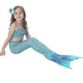 thumbnail image 2 of Traje de baño para niños Conjunto de bikini con cola de sirena para niñas Traje de baño, 2 of 4