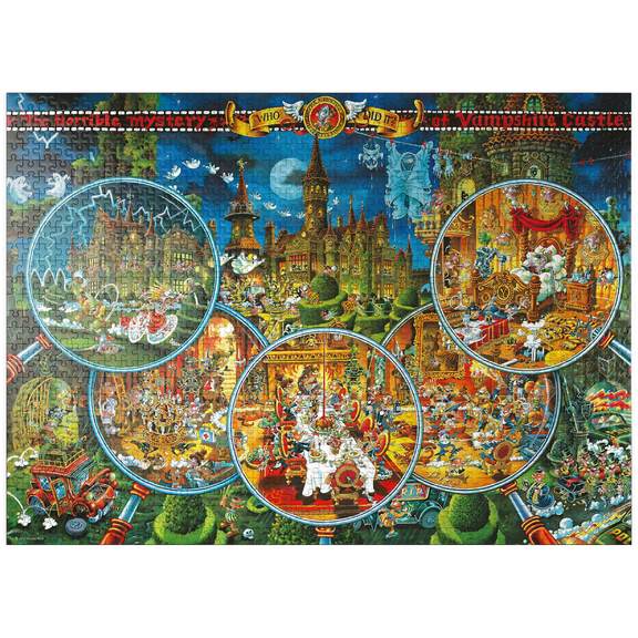 MyPuzzle - Crime Scene - Michael Ryba - Cartoon Classics - Premium 1000 Piece Jigsaw Puzzle for Adults