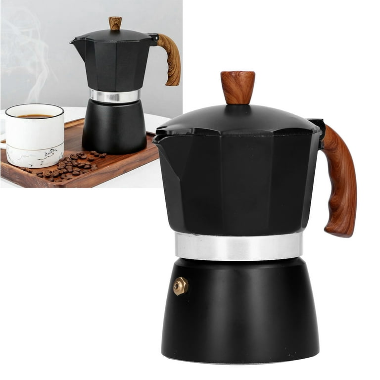 DÉBUT Stainless Steel Italian Espresso Coffee Maker Stovetop Moka Pot Greca  Coffee Maker Latte Cappuccino Percolator, 6 Espresso Cup - 10 Oz