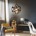 thumbnail image 3 of Zootealy Vintage Industrial Plug-In Pendant Light with Adjustable Rings Lampshade - Easy Installation and Flexible Hanging Chain for Kitchen, Dining Room, US Plug, Max. 60W E26 Bulb Power, 3 of 6