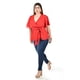 thumbnail image 2 of Blusa de encaje Roman Fashion /Tallas Extras, 5113 (Rojo) rojo 40, 2 of 5