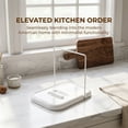 thumbnail image 2 of Pot Lid Holder and Spoon Rest for Kitchen Counter, Foldable Pan Lid Organizer Stand with Non-Slip Pads, Multifunctional Utensil Holder, 2 of 8