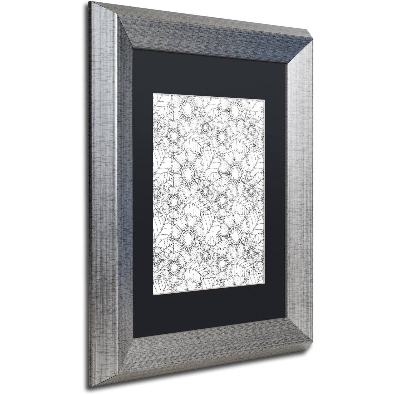 Trademark Fine Art "Big Beautiful Blossoms 12" Canvas Art by Hello Angel, Black Matte, Silver Frame