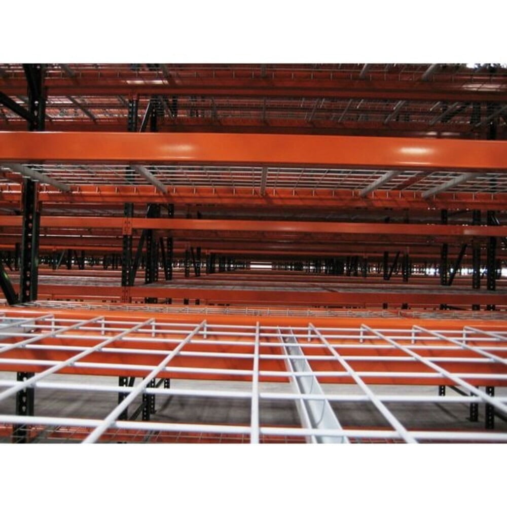 Pallet Rack Decking, Steel Wire, 46 in W, 42 in D, Gray, Powder Coated Finish, Gauge: 5